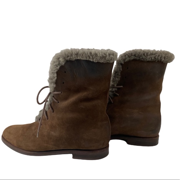 WATHNE Suede and Wool Ankle Boots - Picture 6 of 8